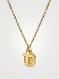 Nialaya x Johnny Edlind Mini Cross And Amulet Pendant Necklace