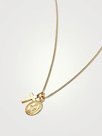 Nialaya x Johnny Edlind Mini Cross And Amulet Pendant Necklace