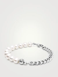 Nialaya x Johnny Edlind Large Pearl Chain Bracelet