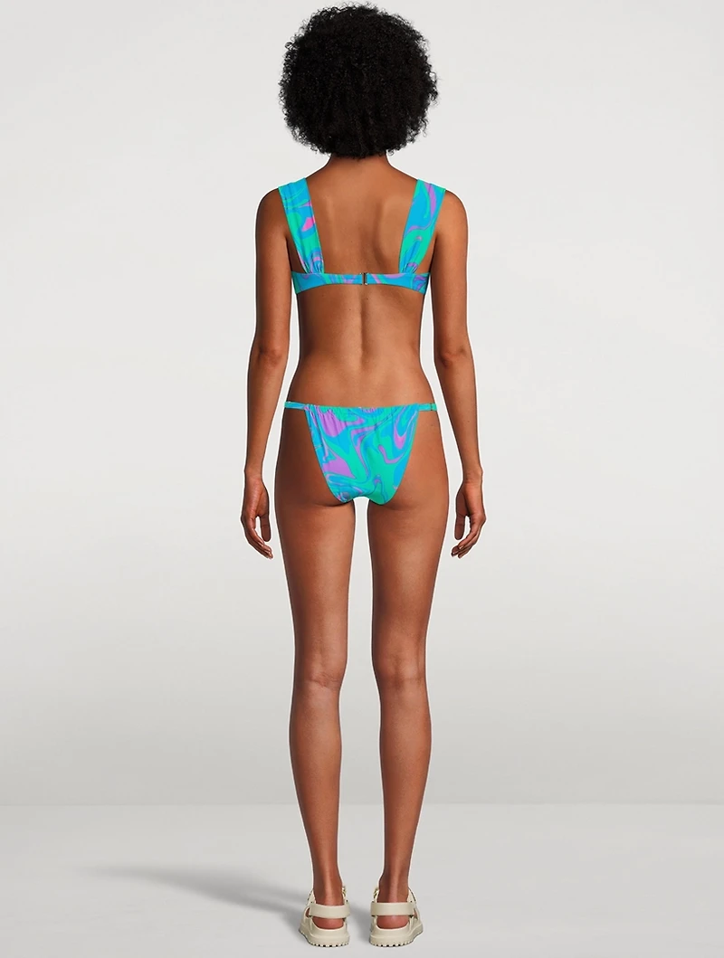 Claudia Printed Bikini Top