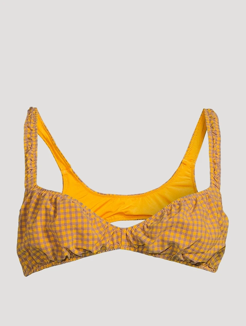 Scrunchie Seersucker Top