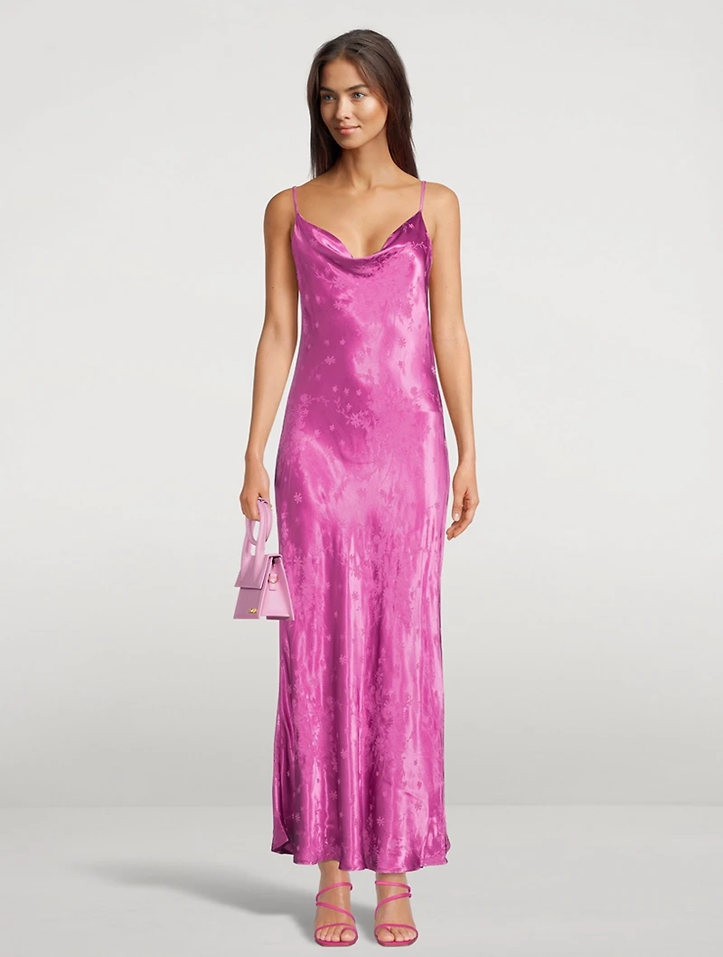 Galaxy Satin Slip Dress
