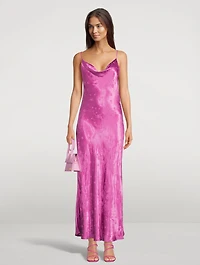 Galaxy Satin Slip Dress