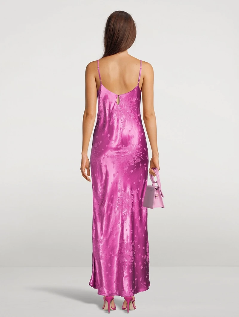Galaxy Satin Slip Dress