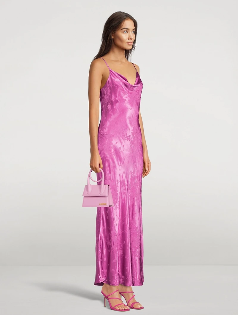 Galaxy Satin Slip Dress