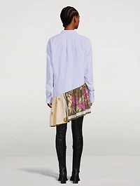 Shirt Dress With Scarf Trim