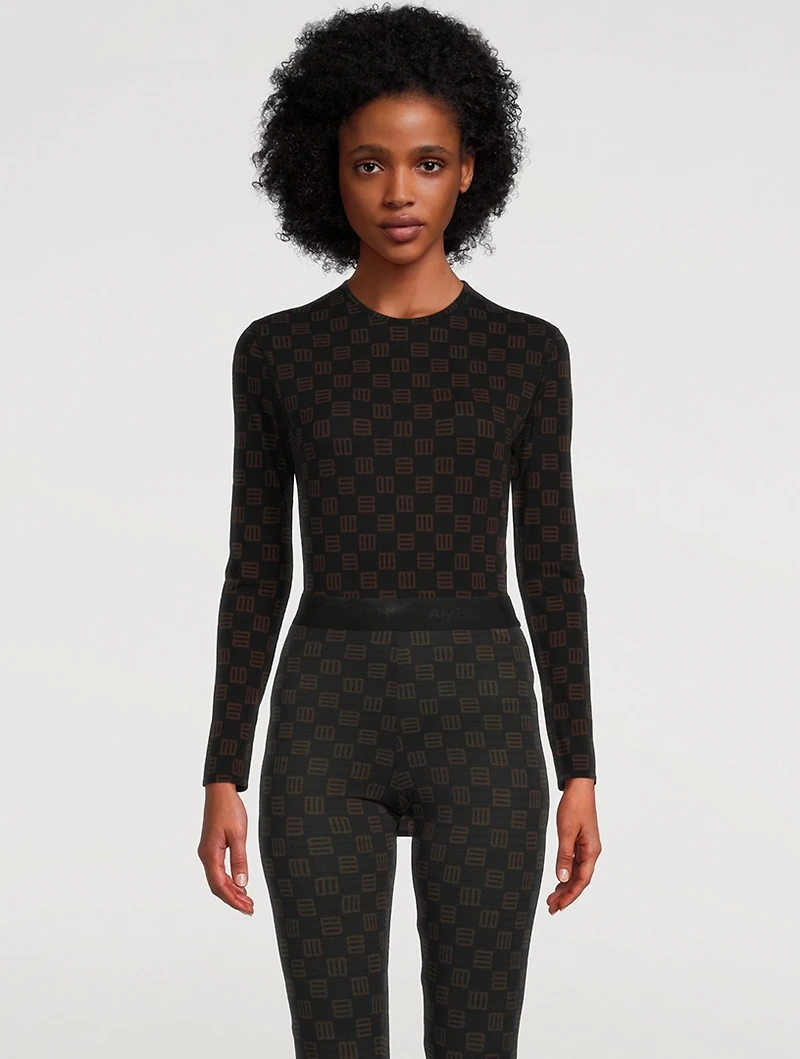 Long-Sleeve T-Shirt Monogram Print