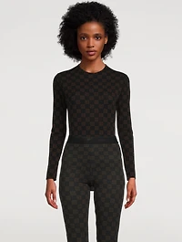 Long-Sleeve T-Shirt Monogram Print