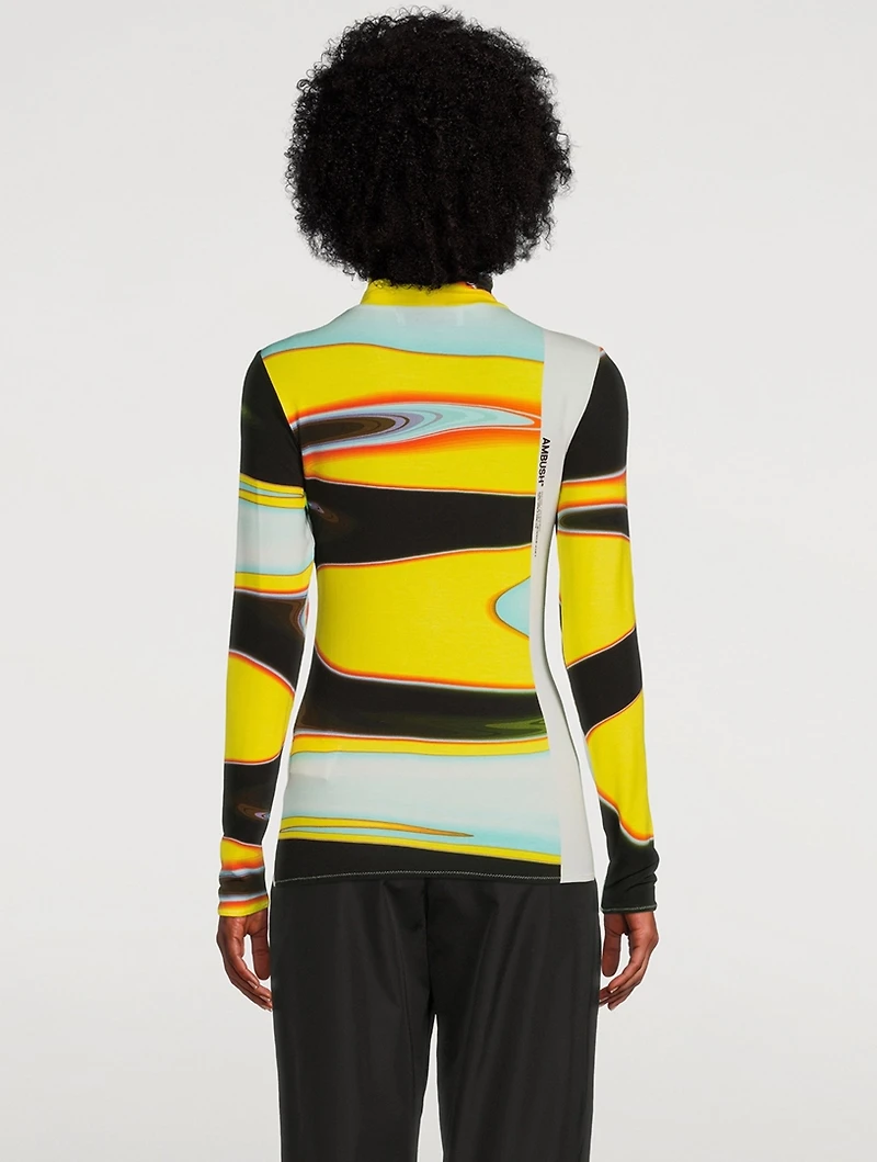 Printed Turtleneck