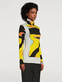 Printed Turtleneck