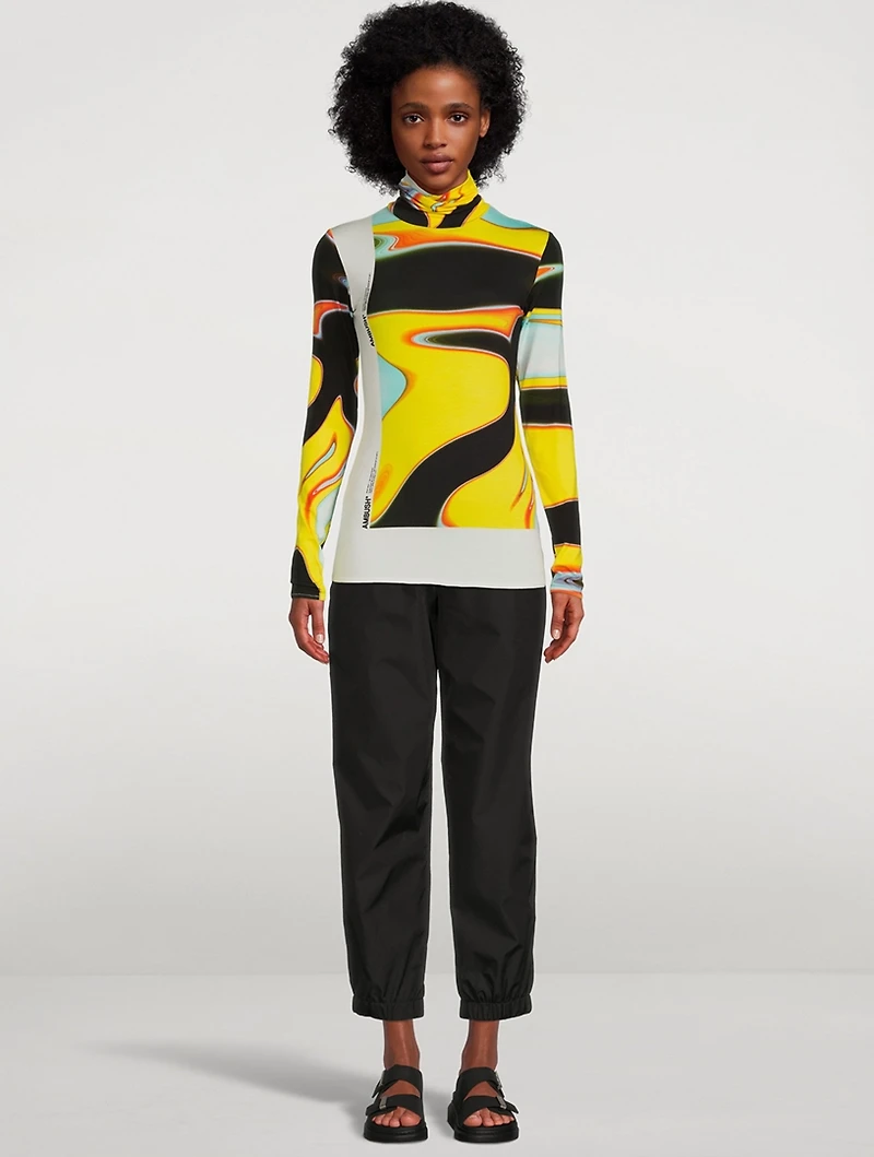 Printed Turtleneck