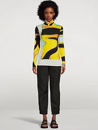 Printed Turtleneck
