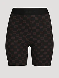 Bike Short Monogram Print