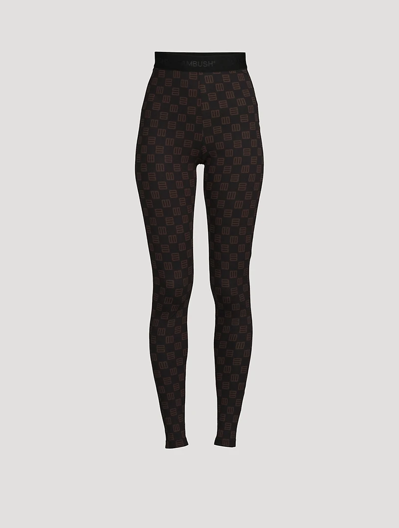Leggings Monogram Print