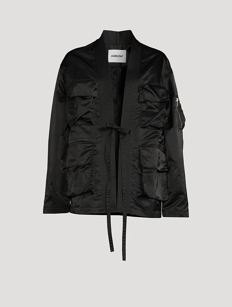 Satin Cargo Jacket