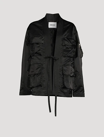 Satin Cargo Jacket