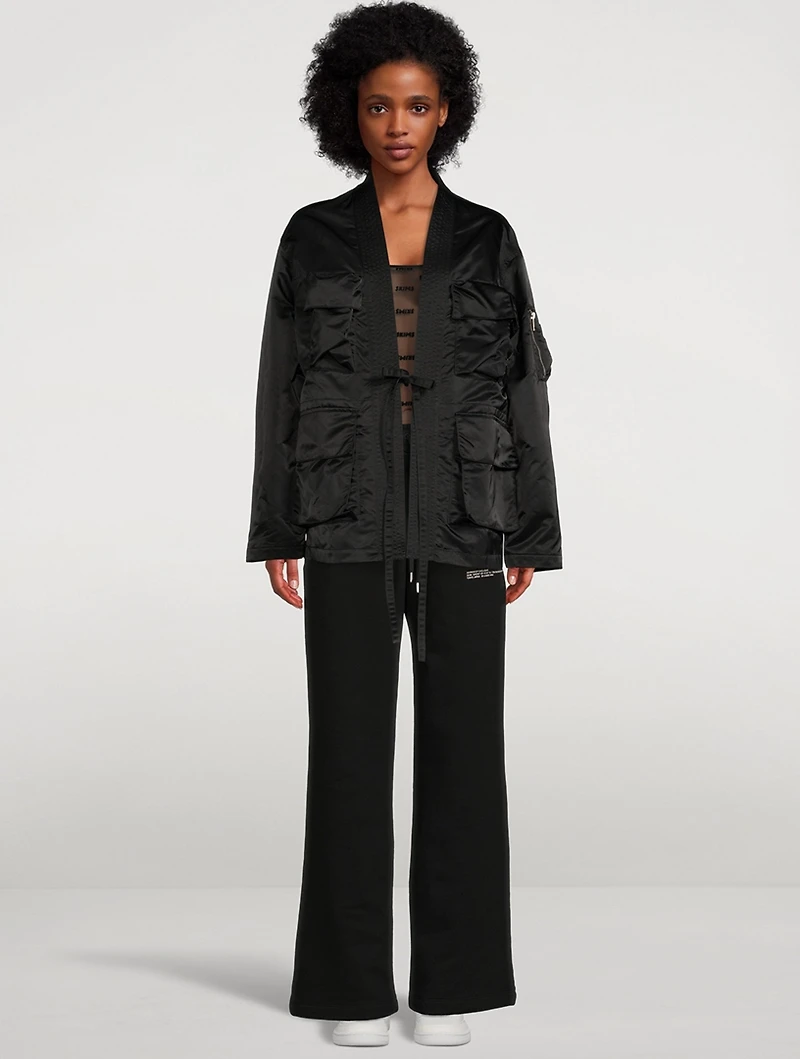 Satin Cargo Jacket