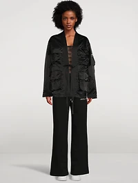Satin Cargo Jacket