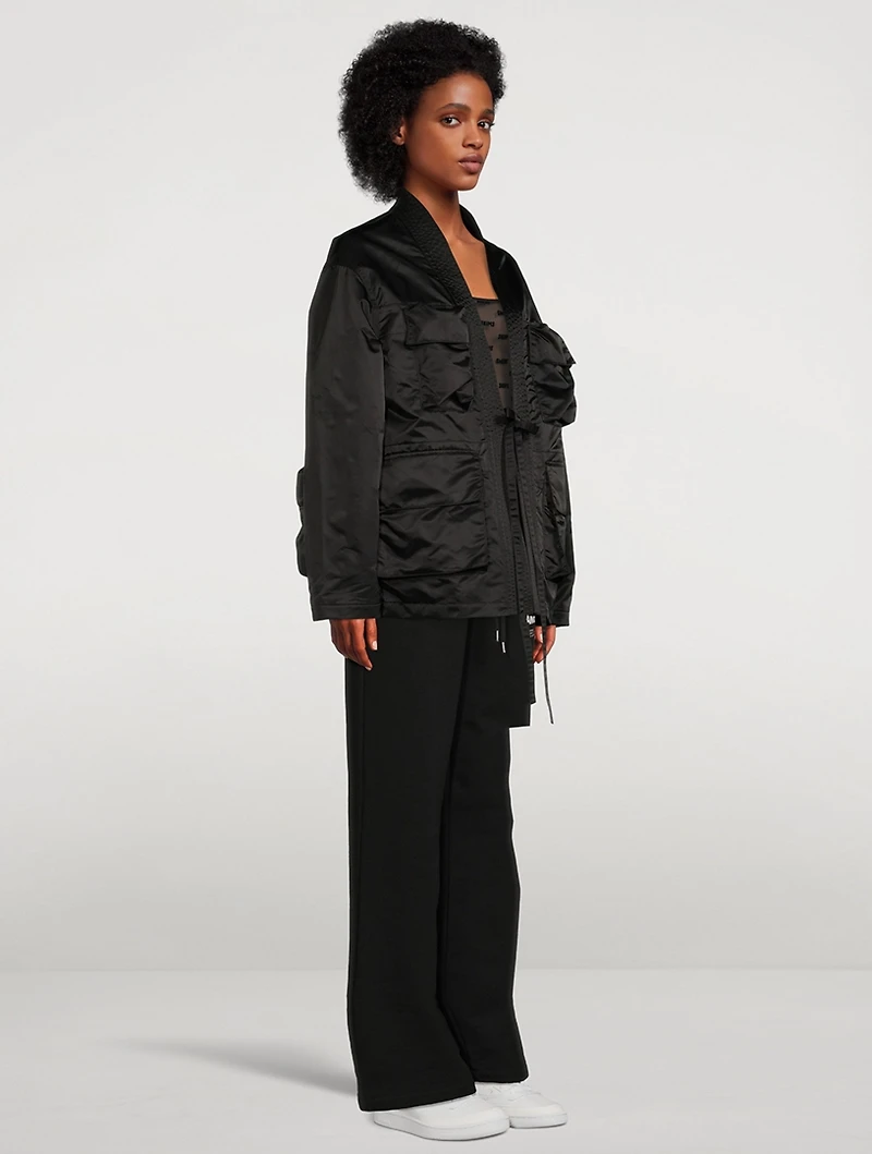 Satin Cargo Jacket