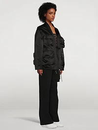 Satin Cargo Jacket