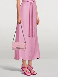 Square Satin Slingback Sandals