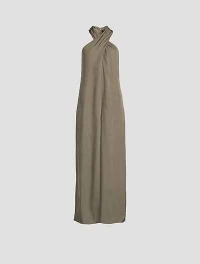 Twist-Front Halter Jumpsuit