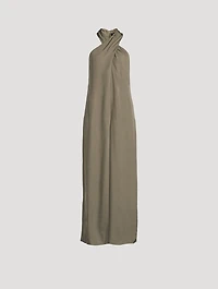 Twist-Front Halter Jumpsuit