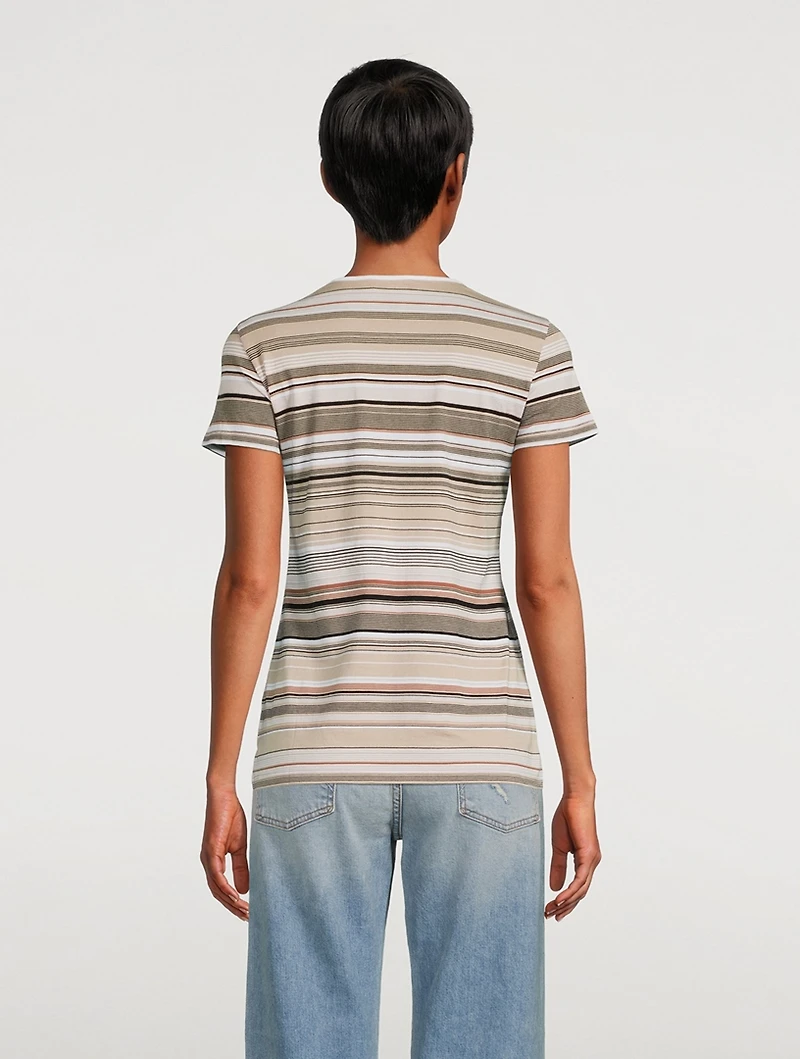 Slim T-Shirt Stripe Print