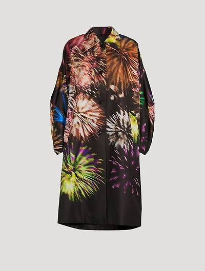 Romano Faille Coat Firework Print