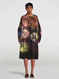 Romano Faille Coat Firework Print