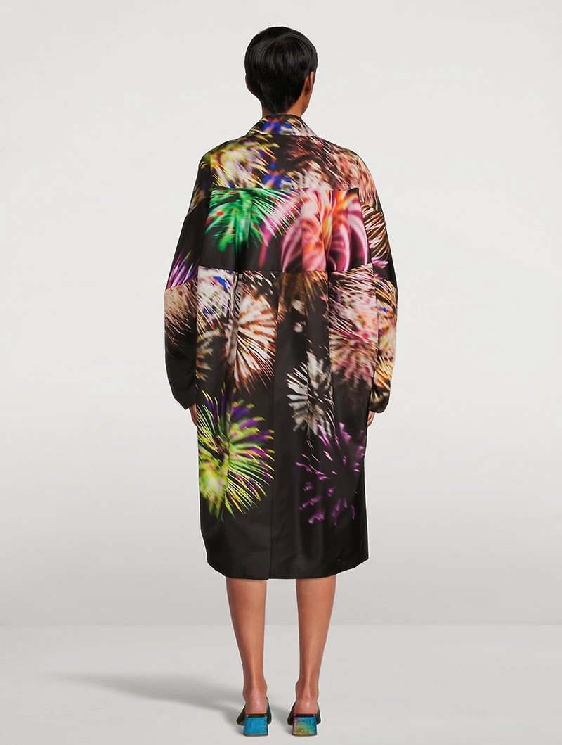 Romano Faille Coat Firework Print
