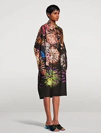 Romano Faille Coat Firework Print
