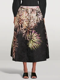 Soni Cotton Midi Skirt Firework Print