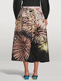 Soni Cotton Midi Skirt Firework Print