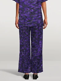Puvis Wide-Leg Pants Camo Print