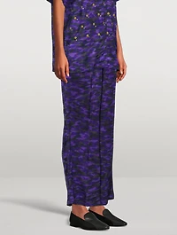 Puvis Wide-Leg Pants Camo Print