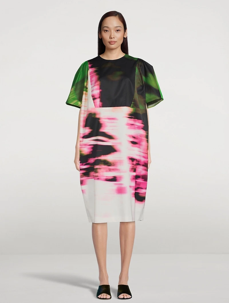 Dalia Printed Wool Dress