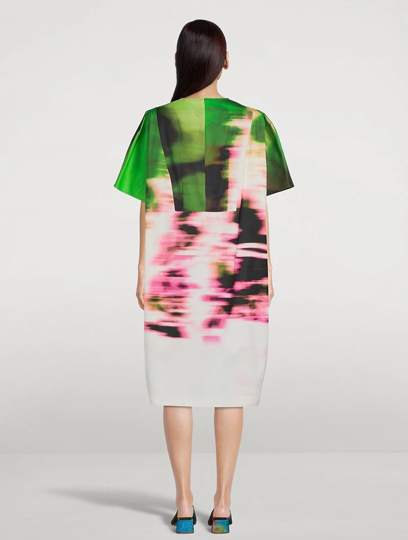 Dalia Printed Wool Dress