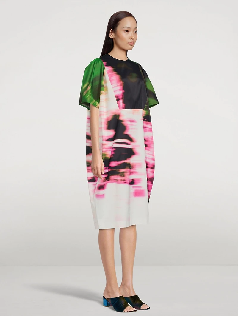 Dalia Printed Wool Dress