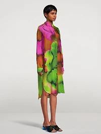 Dayley Printed Silk Shirt Dress