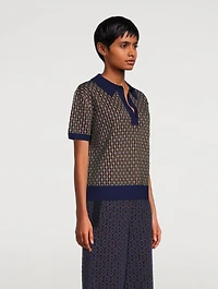 Jaimey Jacquard Polo Sweater