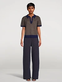 Jaimey Jacquard Polo Sweater