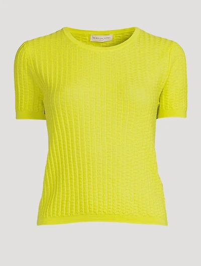 Jazzl Short-Sleeve Wool Sweater