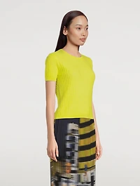 Jazzl Short-Sleeve Wool Sweater