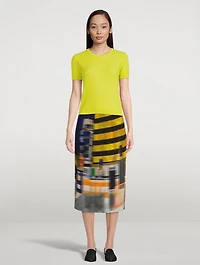 Jazzl Short-Sleeve Wool Sweater