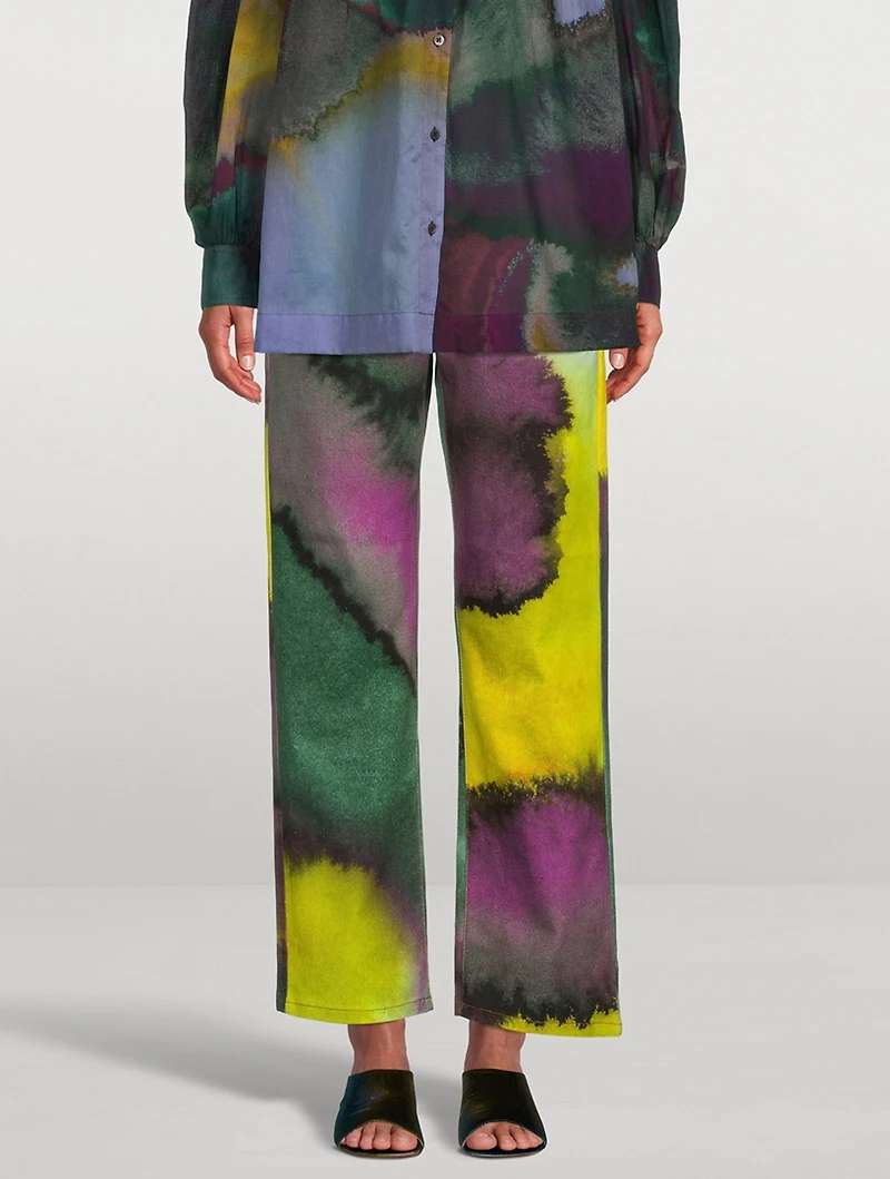 Piscos Printed High-Rise Boyfriend Jeans