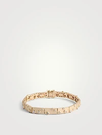 14K Gold Anniversary Bracelet With Diamonds