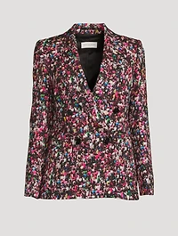 Beau Double-Breasted Jacket People Print