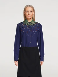 Clavelly Embellished Cotton Shirt