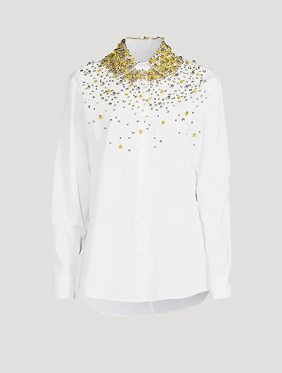 Clavelly Embellished Cotton Shirt